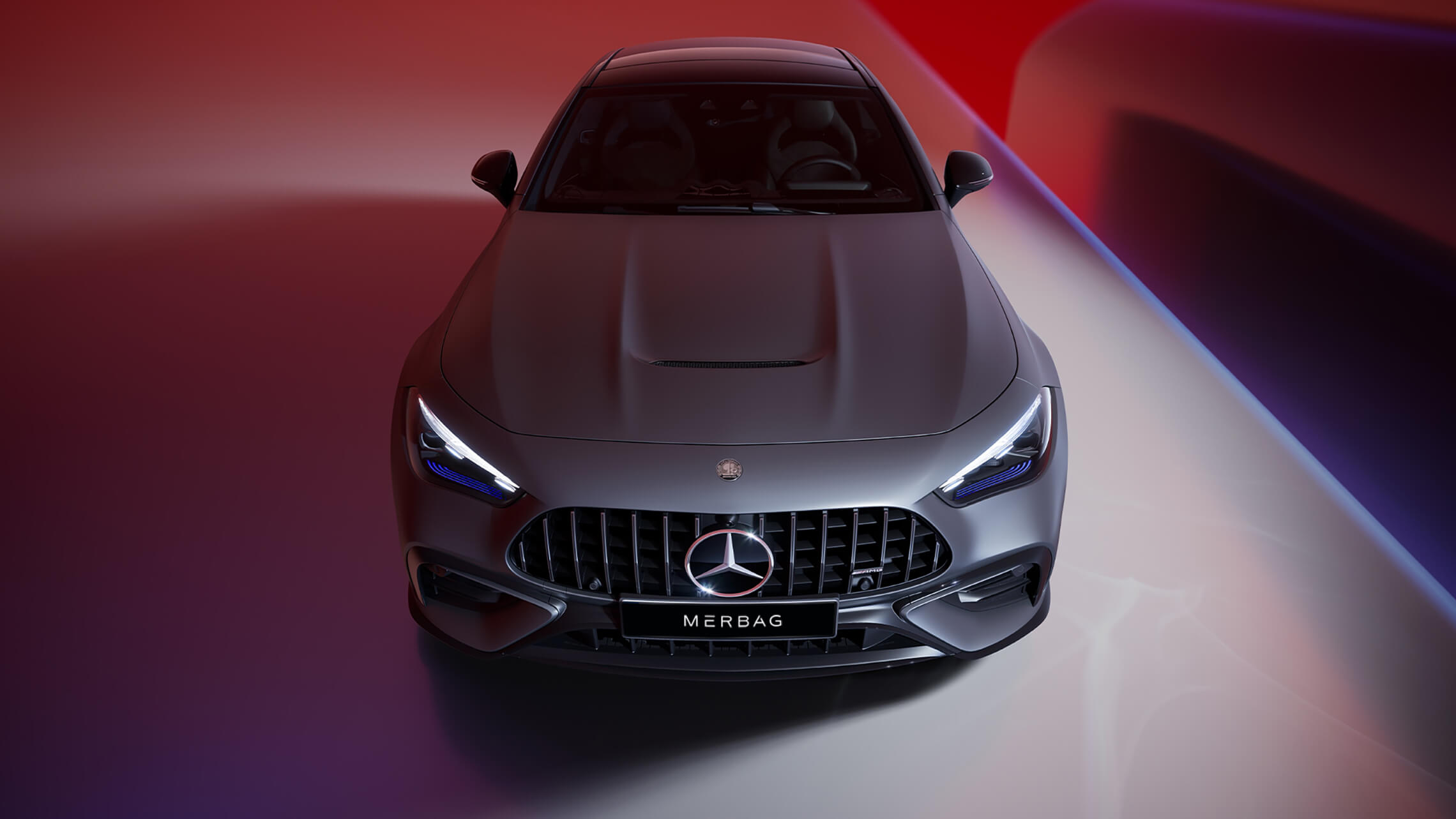 Mercedes-AMG CLE 53 4MATIC+ Coupé Frontansicht in MANUFAKTUR Lackierung Graphitgrau magno - Merbag