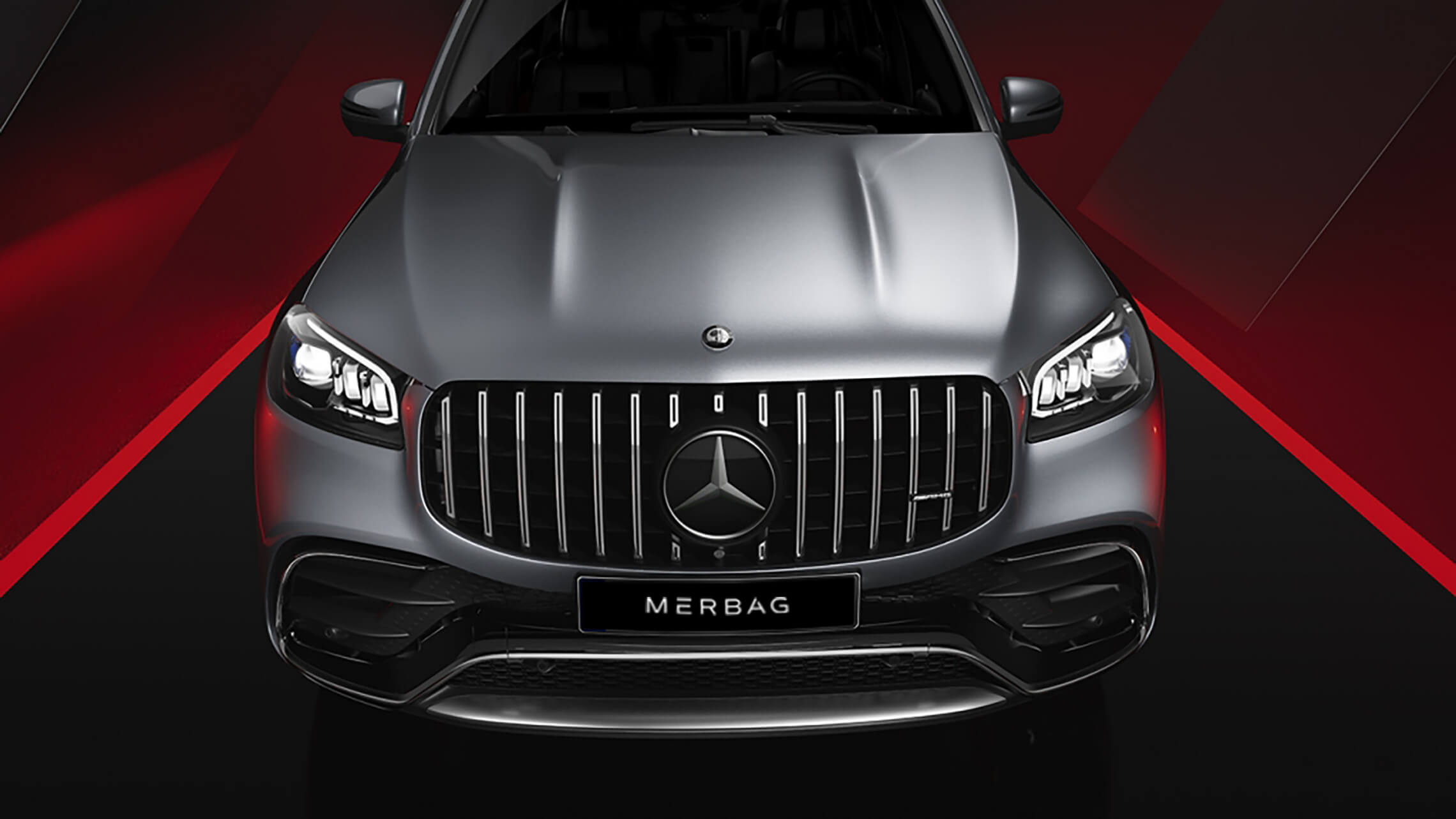 Mercedes-AMG GLS AMG-spezifische Kühlerverkleidung mit senkrechten Streben - Merbag