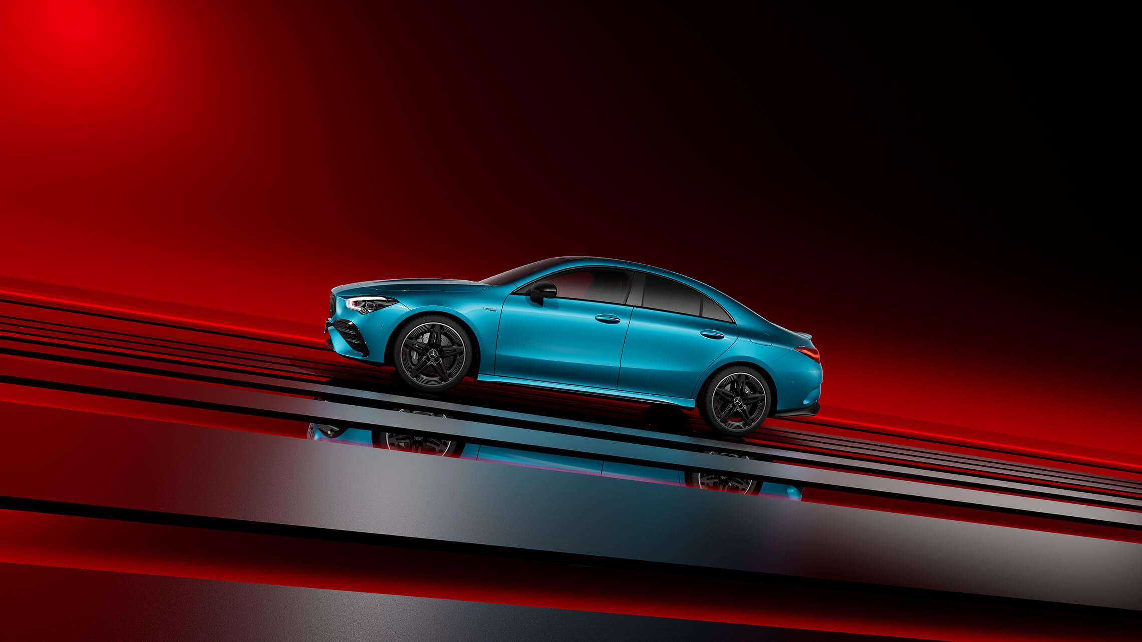 Mercedes-AMG CLA Coupe 35 4MATIC Hyperblau metallic Seitenansicht - Merbag