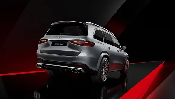 Mercedes-AMG GLS AMG Trapez-Doppelendrohrblenden - Merbag Mercedes-AMG GLS AMG Trapez-Doppelendrohrblenden - Merbag