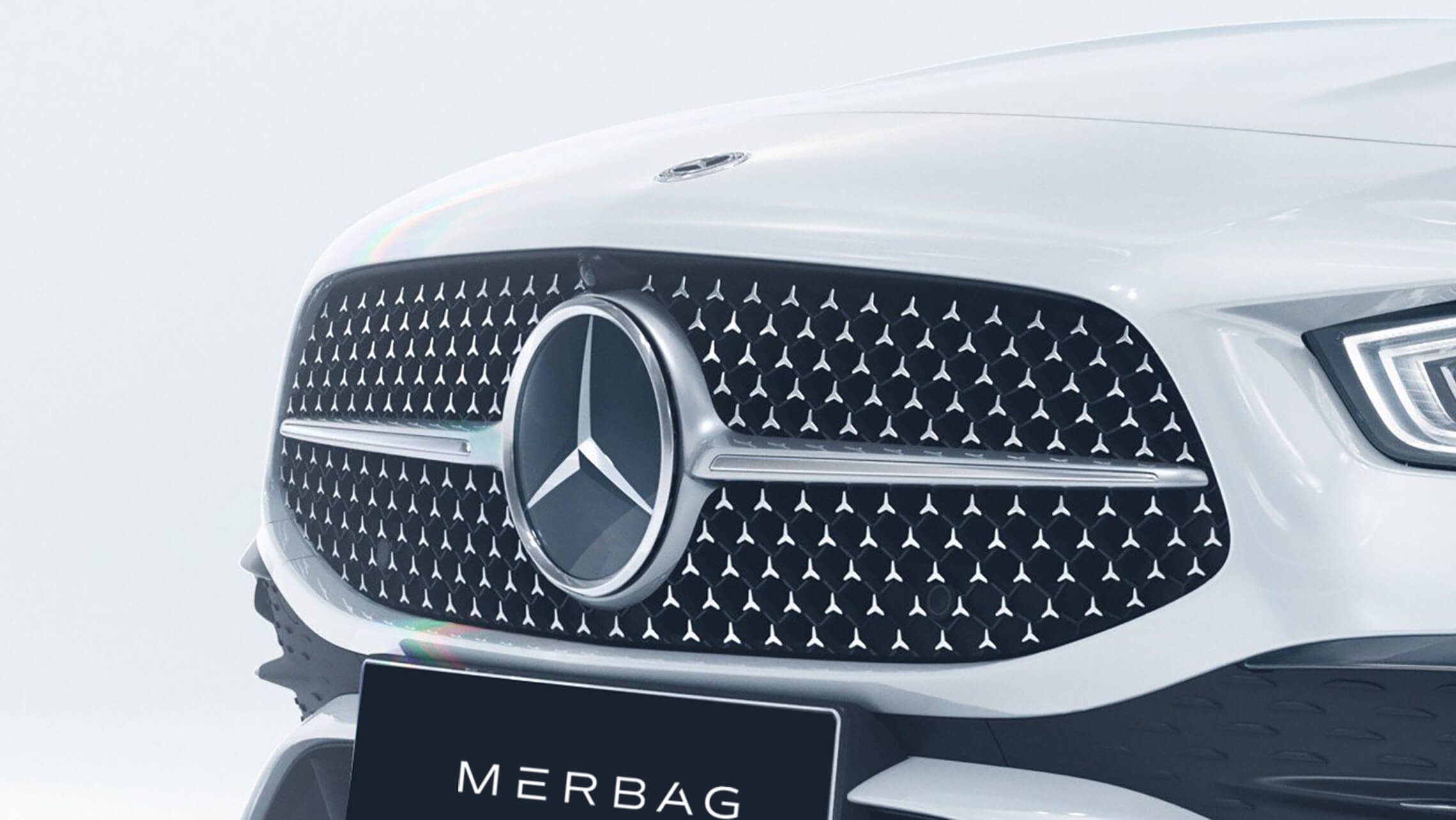 Mercedes-Benz CLA Polarweiss - Starpattern Grill - Merbag