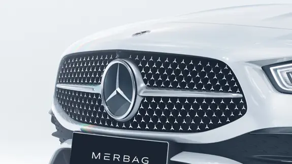 Mercedes-Benz CLA Polarweiss - Starpattern Grill - Merbag Mercedes-Benz CLA Polarweiss - Starpattern Grill - Merbag