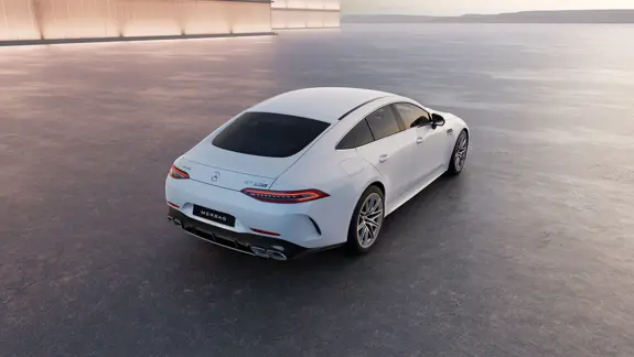 Mercedes AMG GT 43 4MATIC+ 4 Tuerer Coupe Markantes AMG-spezifisches Heck - Merbag Mercedes AMG GT 43 4MATIC+ 4 Tuerer Coupe Markantes AMG-spezifisches Heck - Merbag