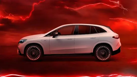 Mercedes AMG EQE SUV 53 AMG bei Merbag in der Seitenansicht Mercedes AMG EQE SUV 53 AMG bei Merbag in der Seitenansicht