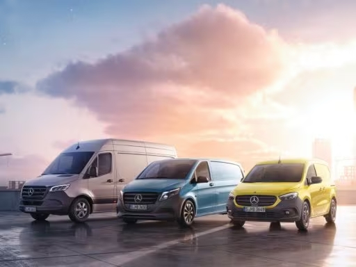 Mercedes Benz Electric Vehicles On The Road