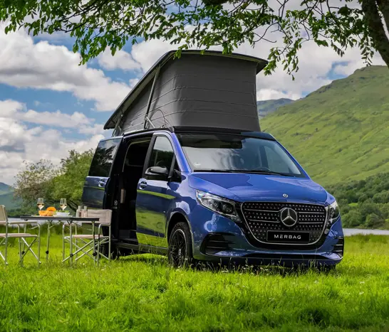 Mercedes V Klasse Marco Polo Aufstelldach wird serienmässig in der Fahrzeugfarbe geliefert - Merbag Mercedes V Klasse Marco Polo Aufstelldach wird serienmässig in der Fahrzeugfarbe geliefert - Merbag