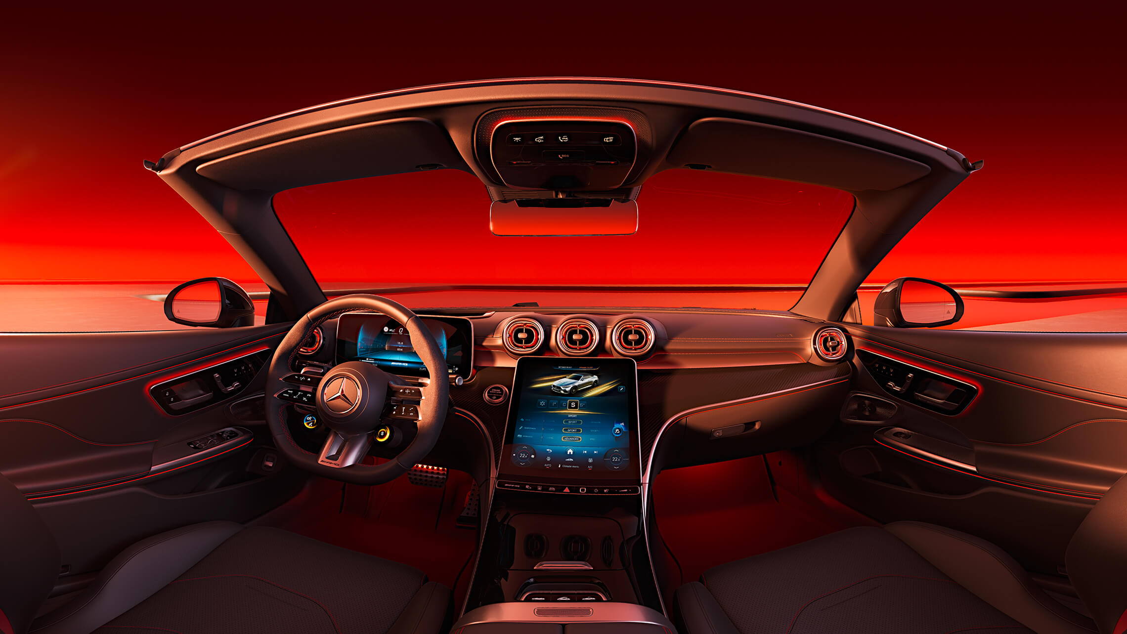 Mercedes AMG CLE 53 4MATIC+ Cabriolet LCD-Fahrerdisplay - Merbag