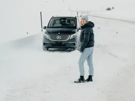Bereit für den Winter. Mercedes Winter Service