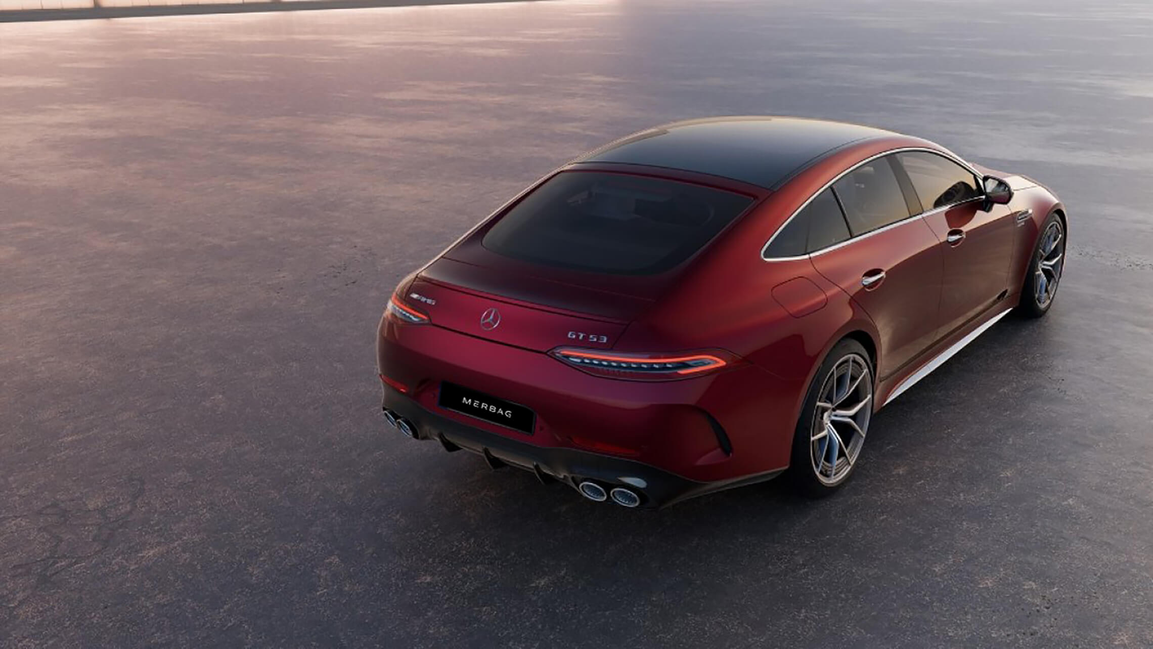 Mercedes AMG GT 53 4MATIC+ 4 Tuerer Coupe Markantes AMG-spezifisches Heck - Merbag